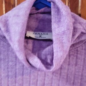 Zenana Outfitters Women's Purple Ribbed Sweater